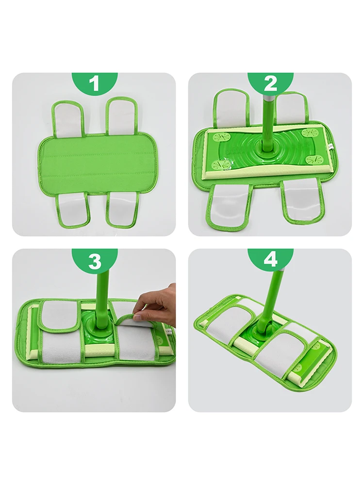 Tampons de vadrouille réutilisables en microfibre, pour nettoyeurs de balayeuse Swiffer de 12 pouces, chiffons en fibres lavables, accessoires de nettoyage ménager, 1/2/4 pièces
