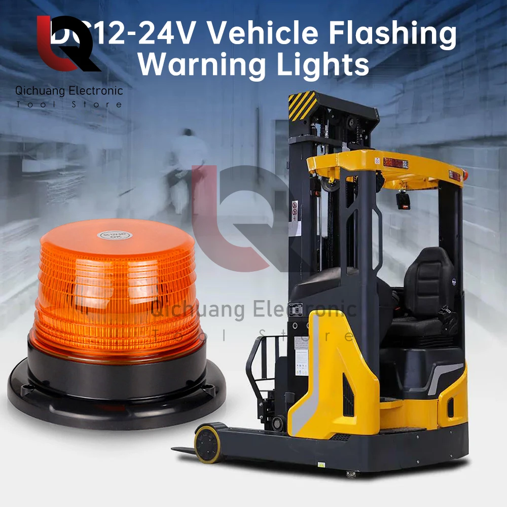 Car Truck Roof Top Warning Light Emergency LED Strobe Light Flashing Beacon With Magnetic Base For Security Auto DC12-24V