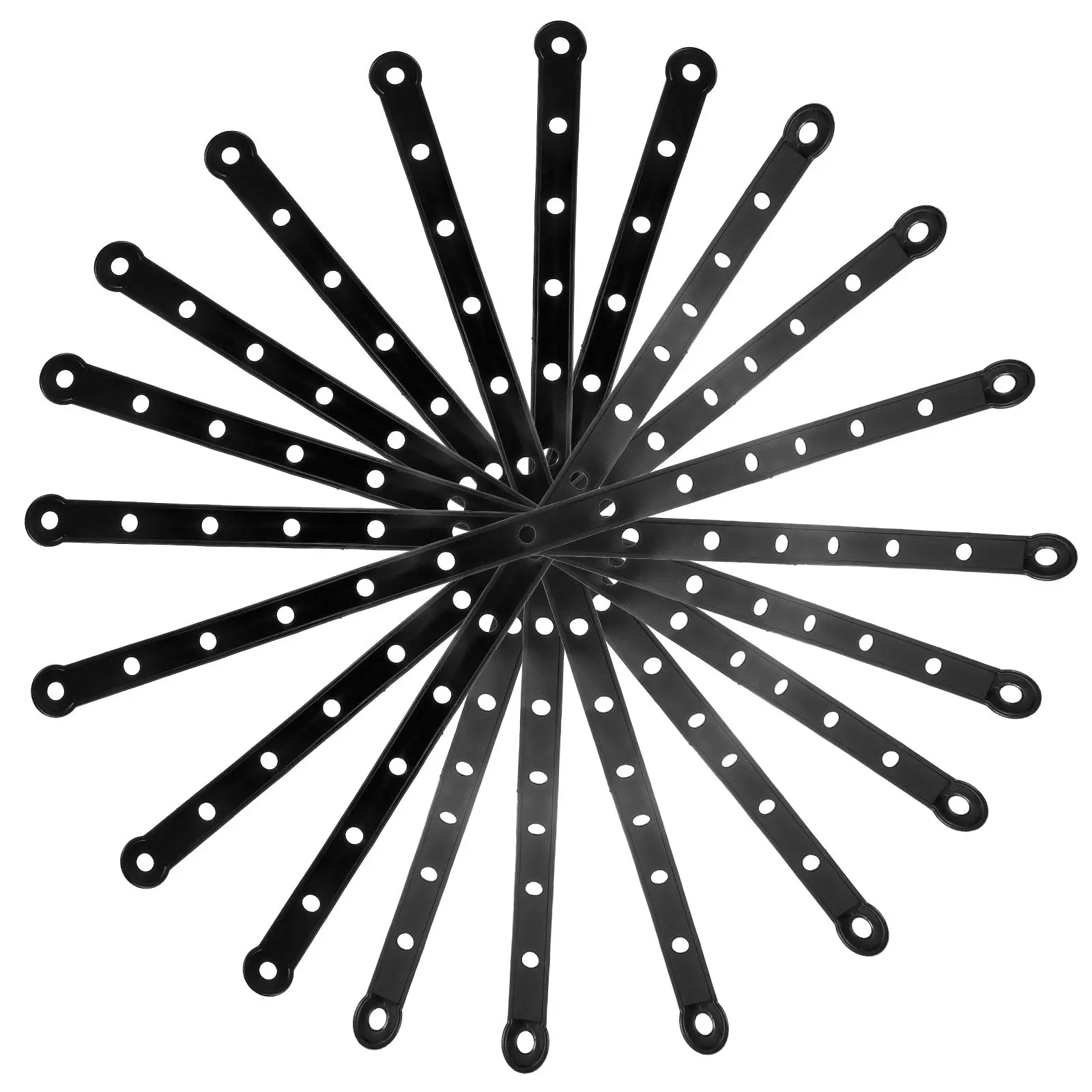 

20 Pcs Hanger Connection Strip Clothes Hangers Coat Closet Organizer Accessories Wardrobe Black Color Reusable