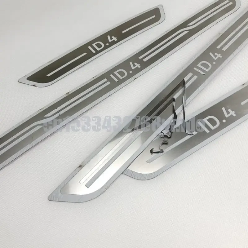 for Volkswagen ID.4  VW ID4 2020-2022 Door Sill Scuff Plate Kick Guard Pedal Threshold Step Protector Stainless