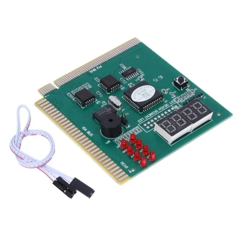 Nieuwe 4 Digit Lcd Display Pc Analyzer Diagnostic Post Card Moederbord Tester Met Led Indicator Voor Isa Pci Bus Moederbord