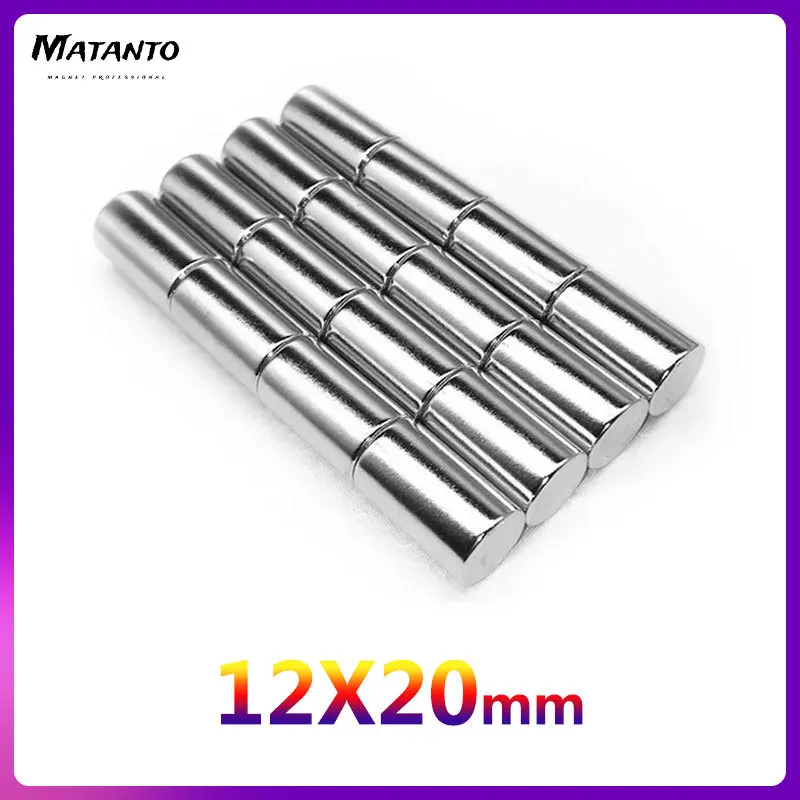 1-20PCS 12x20mm Strong Round Magnet 12mm X 20mm N35 Neodymium Magnets Magnet Disc 12x20mm Permanent Magnet 12*20 Mm