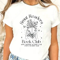 Smut Reader Book Chic Print Aesthetic Women Tshirt Casual Short Sleeve Funny T Shirts Oversized Women's Clothing