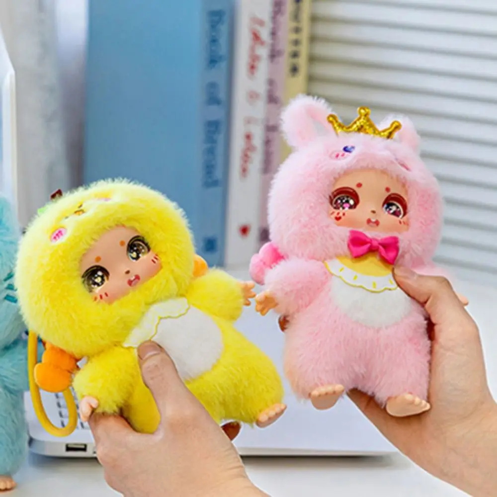 Serie di animali dai colori vivaci Design morbido e abbracciabile Animali di peluche Portachiavi Grandi occhi Cartoon Figurina in vinile Bambole Aiuto per il sonno