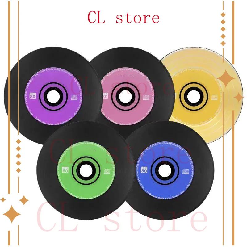 FOR Ritek Digital Audio CD-R Disc Black Music CDR 52X 700MB 80Min 5 Colors 50pcs/pack