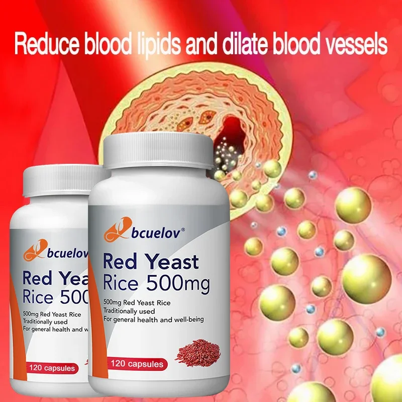 Red Yeast Rice Capsules - Maintain Healthy Cholesterol Levels, Heart Health, Lipid Reduction, Cardiovascular Health