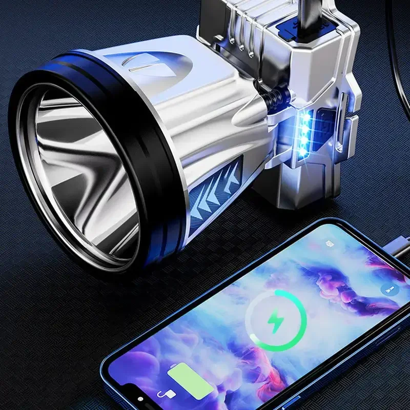 GGbingo 10000mAh قابلة للشحن السوبر مشرق كشافات عالية الطاقة مقاوم للماء في حالات الطوارئ الصيد فانوس التخييم رئيس مصباح يدوي