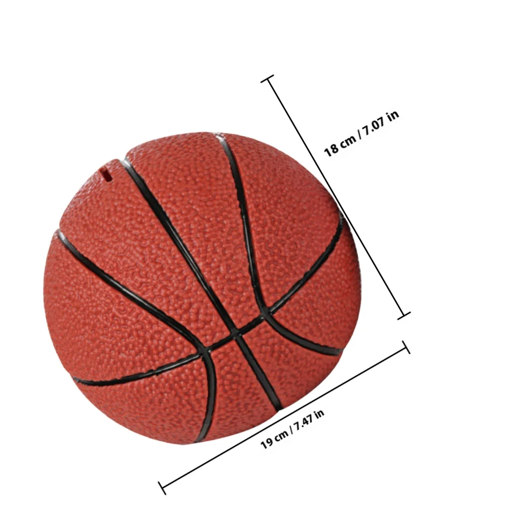 Skarbonka dla dzieci z motywem koszykówki, wytrzymała winylowa skarbonka na monety, dekoracja do pokoju dziecięcego dla chłopców i dziewczynek, organizer na biurko do oszczędzania.