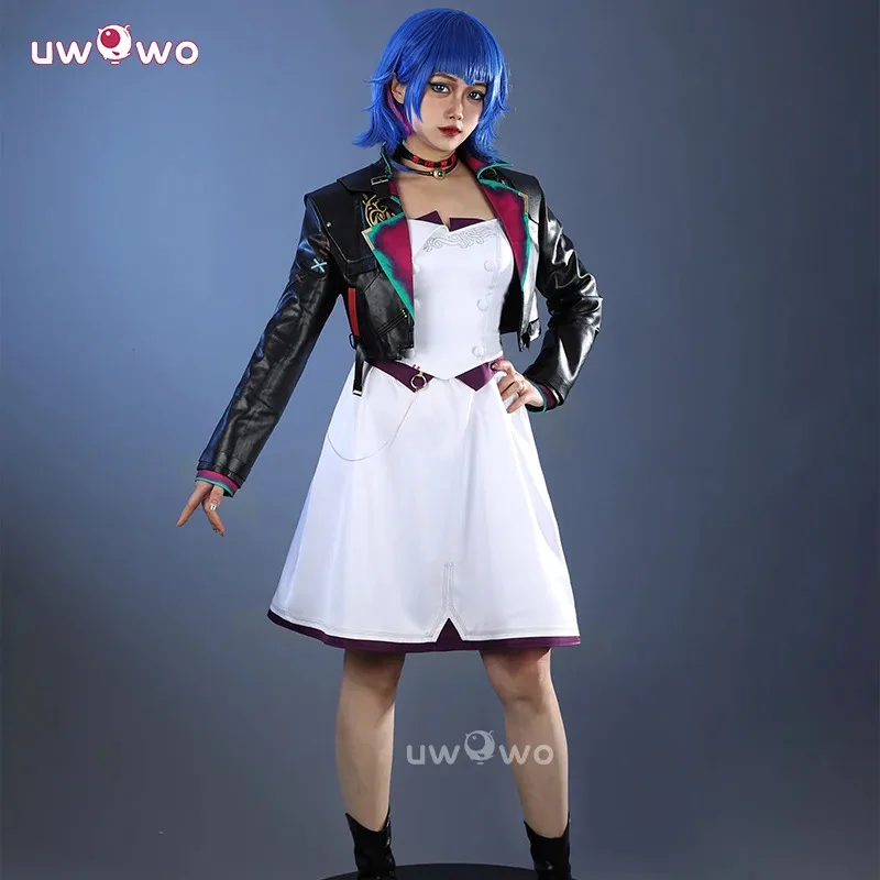 

UWOWO Jinx Cosplay Collab Series: Game LOL Arcane S2 Powder Jinx Cosplay Costume AU Party Dance Dress Halloween costume