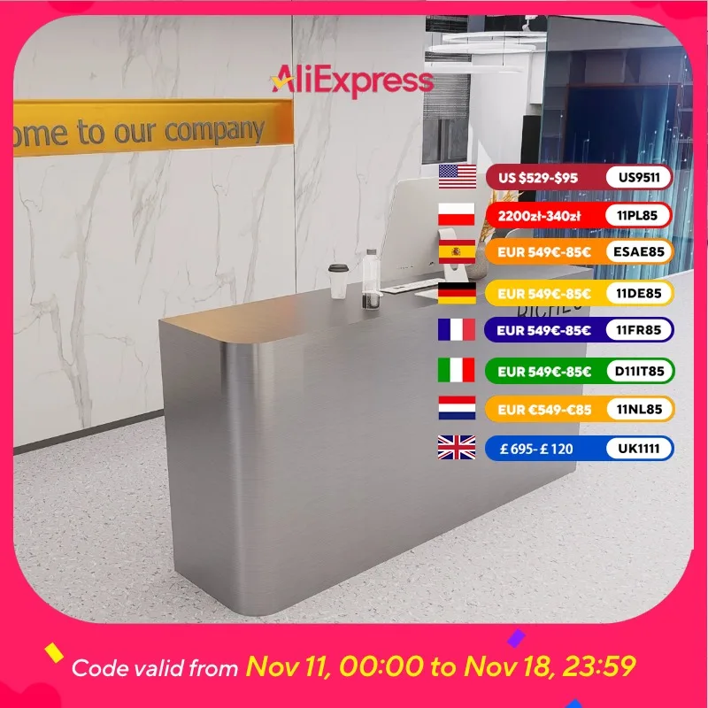 

Display Counter Reception Desks Beauty Aesthetics Indoor Business Reception Desks Salon Modern Empfangatheke Office Furniture