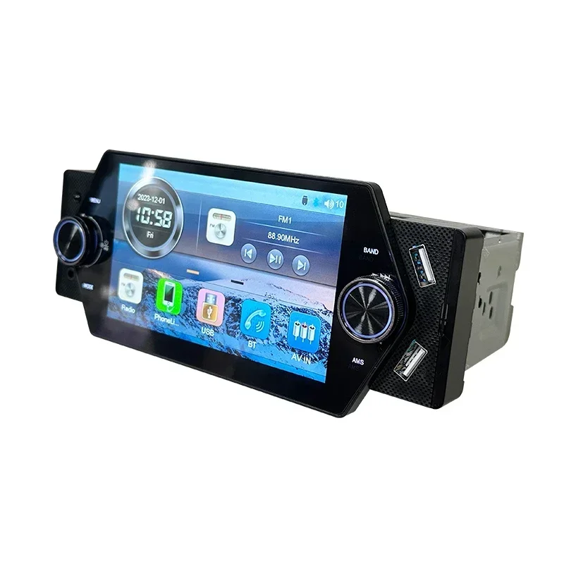 Cámara de espejo con pantalla táctil de carga rápida para coche, dispositivo de 7 pulgadas, USB Dual, SD, tipo C, BT, Radio FM, MP5