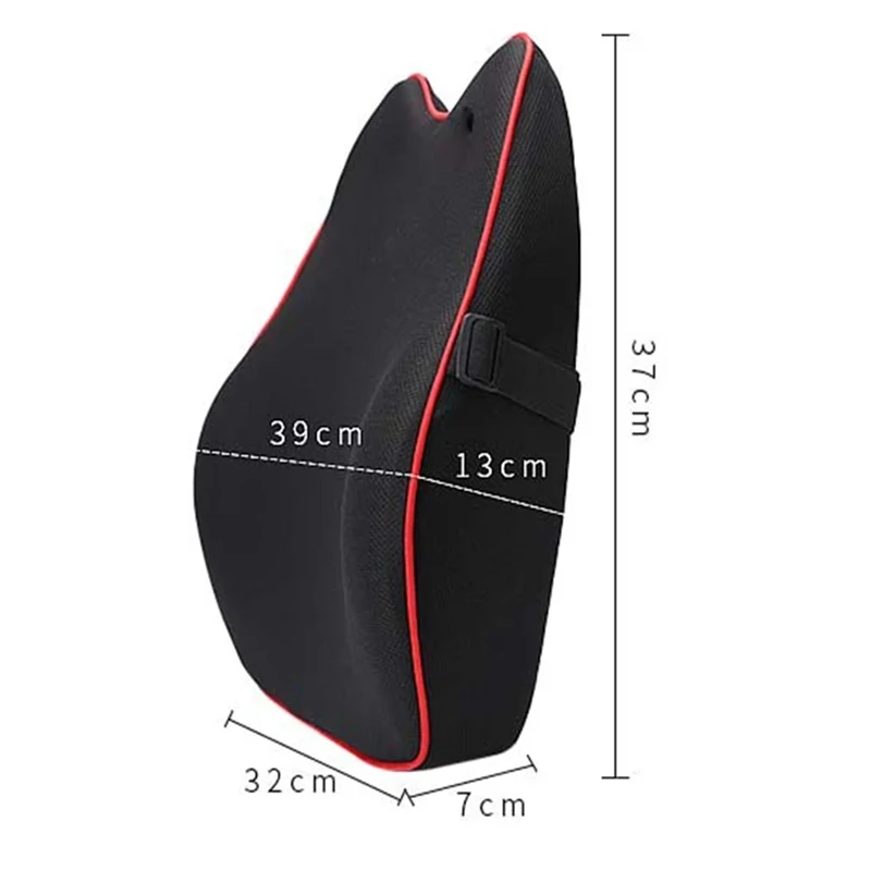 Almofada de cintura do carro assento de carro apoio lombar travesseiro memória algodão respirável apoio para as costas travesseiro aliviar a fadiga interior do automóvel