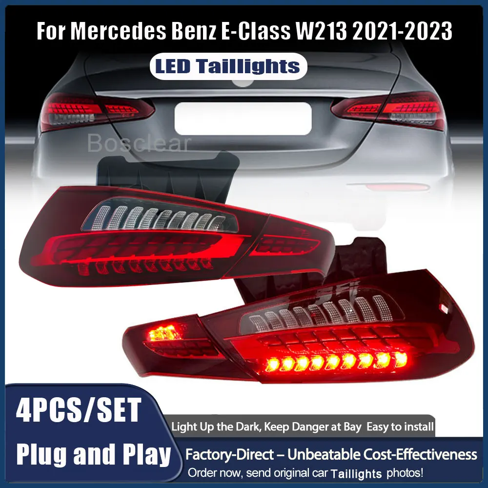 

For Mercedes Benz E-Class W213 Taillamp 2021-2023 E300 E320 LED OE Replace Aftermarket Car Part 2139065709 2139065809 2139064608