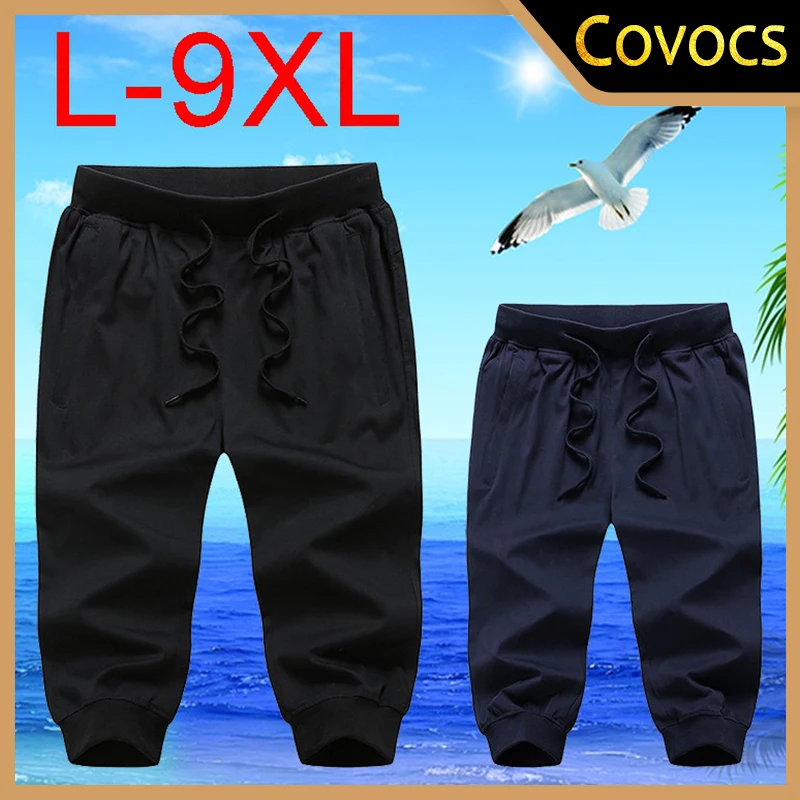 L-9XL Large Men's pants Summer Men's pants Close Like Trid Quater Pants Korea Feysen Breathes Black / Blue