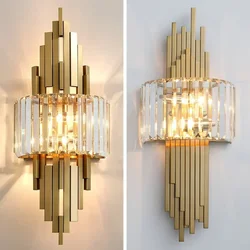 Moderne luxe kristallen wandlamp gouden creatieve woonkamer slaapkamer hal studie woondecoratie woonkamer verlichting licht