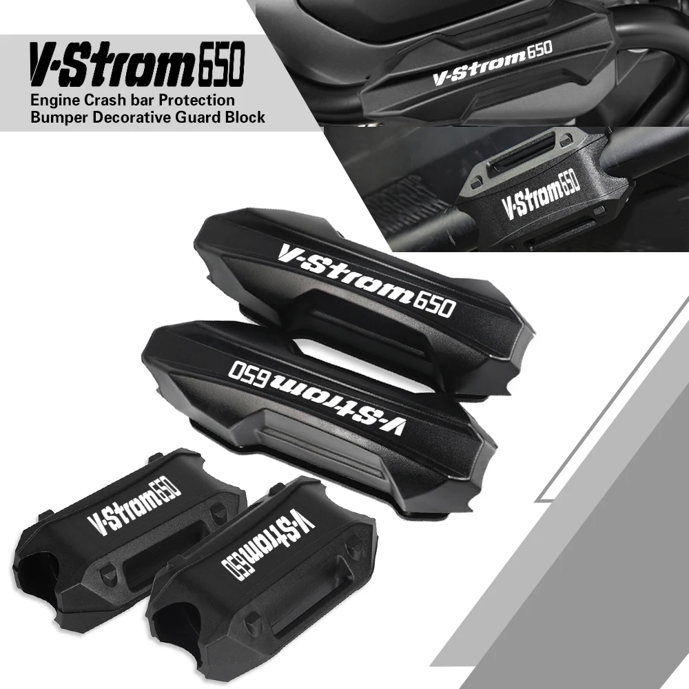 

For SUZUKI VSTROM650 VSTROM 650 Vstrom-650 2016-2021 2020 Motorcycle Engine Crash bar Protect Bumper Decorative Guard Block 25mm
