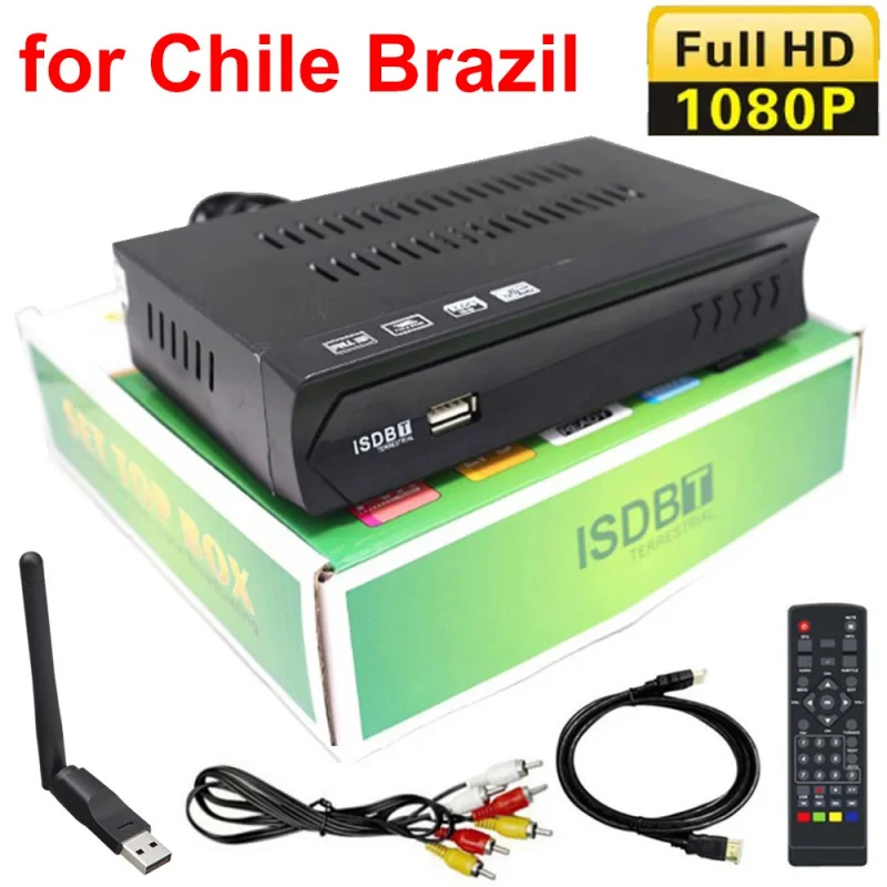 HDMI RCA 인터페이스를 가진 브라질 페루를 위한 ISDB-T 수신기 TV BOX 대화자 디지털 Tv 1080P HD FTA ISDBT 디코더 튜너 지상파