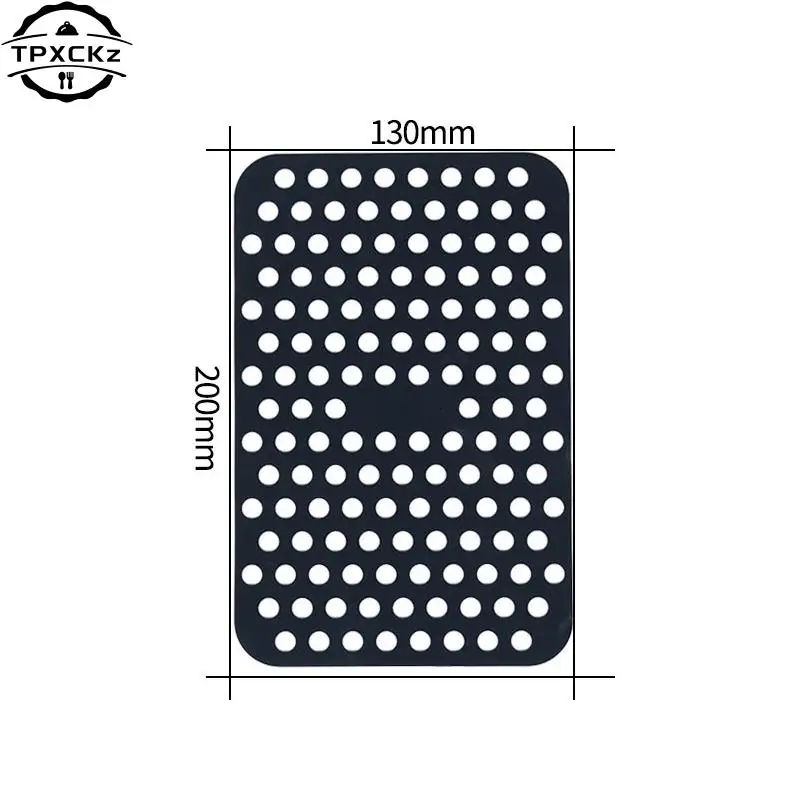 Reusable Silicone Air Fryer Liner Mat Non-Stick Steamer Pad Baking Inner Liner Cooking Mat For Kitchen Accessories Round Square
