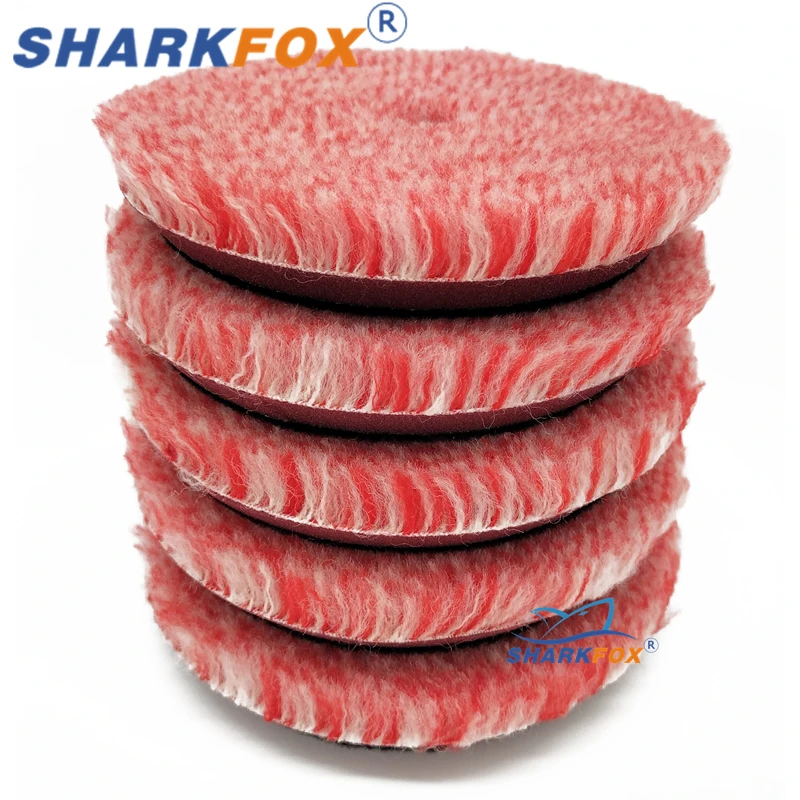 

SharkFox 5/6 inch Red and White Wool Polishing Pad, Car Wash Accessories Details, Cleaning Tools, Car Polishing