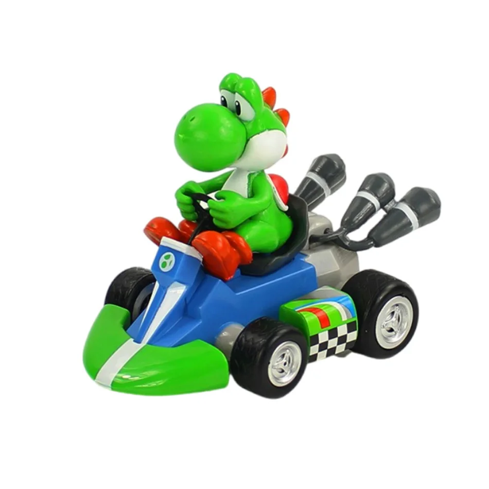 Super Mary Serie Karting Mario Bros Luigi Yoshi Donkey Kong Action Figure Speelgoed Trek Auto 12.5*8*9 cm Verrassing Speelgoed Geschenken