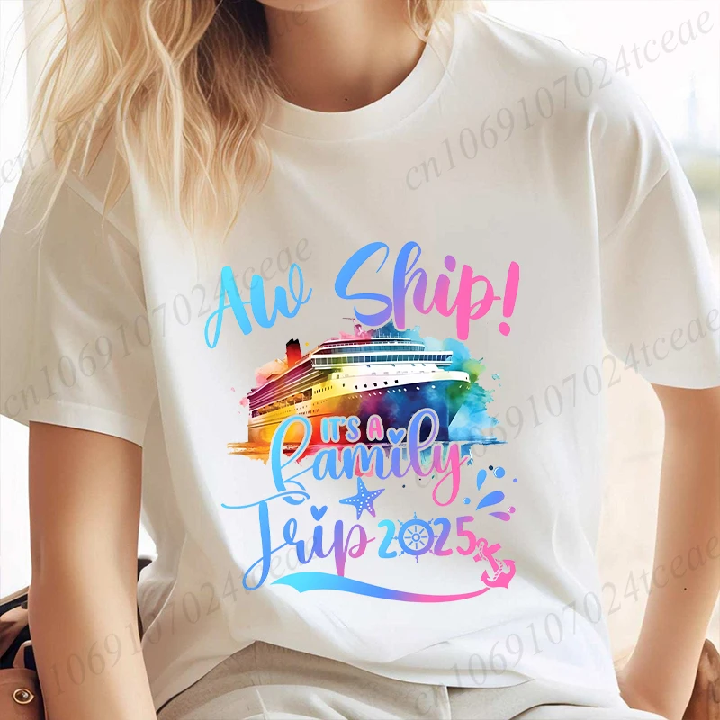 Family Cruise 2025 T-Shirt for Men Women Cruise Squad T-shirts Family Matching Cruise Making Memories Together Tee Shirts