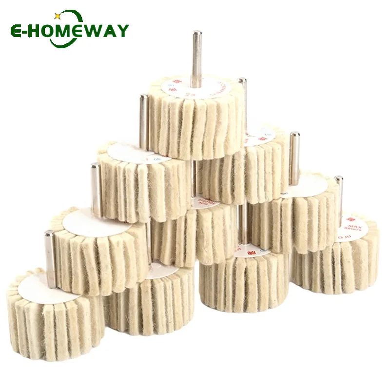 

1pc 6mm Shank 25-80mm Wool Felt Polishing Buffing Pad Wheel Grinding Head Metal Abrasive Rotary Tools for Electric Angel Grinder
