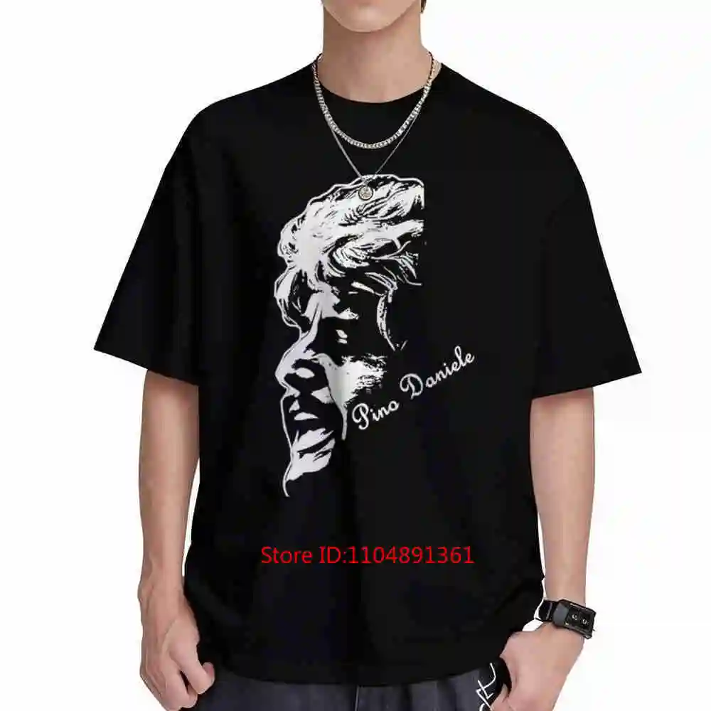 Pino Daniele Signature Short Sleeve Tee 100% Cotton T-Shirt