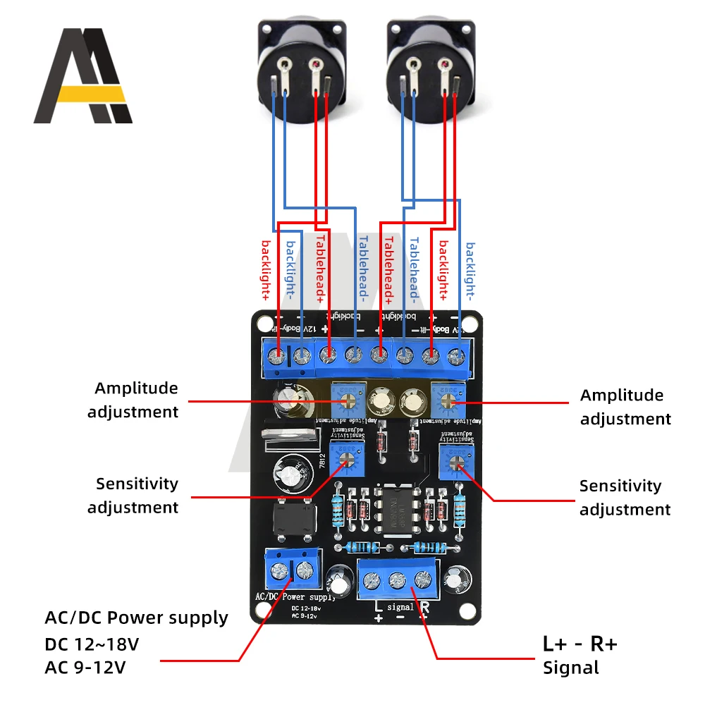 AC9-12V/تيار مستمر 12-18 فولت VU متر لوحة للقيادة مكبر كهربائي أنبوب DB متر مستوى متر نموذج مشغل