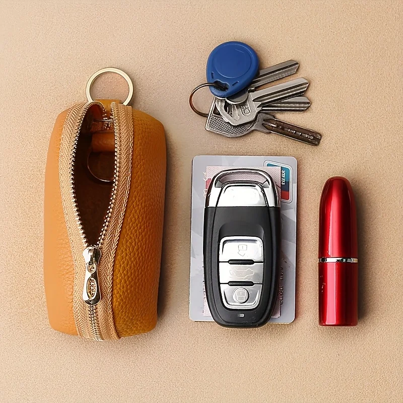 EMOMALA Women'S Wallet & Key Holder - Slim Wallet with Golden-Tone Hardware, Zipper Closure, Compact Car