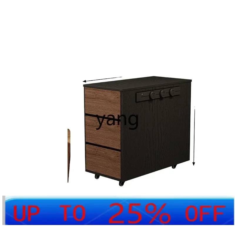 LHH Chinese antique household separate mini island dining table movable lifting folding side cabinet