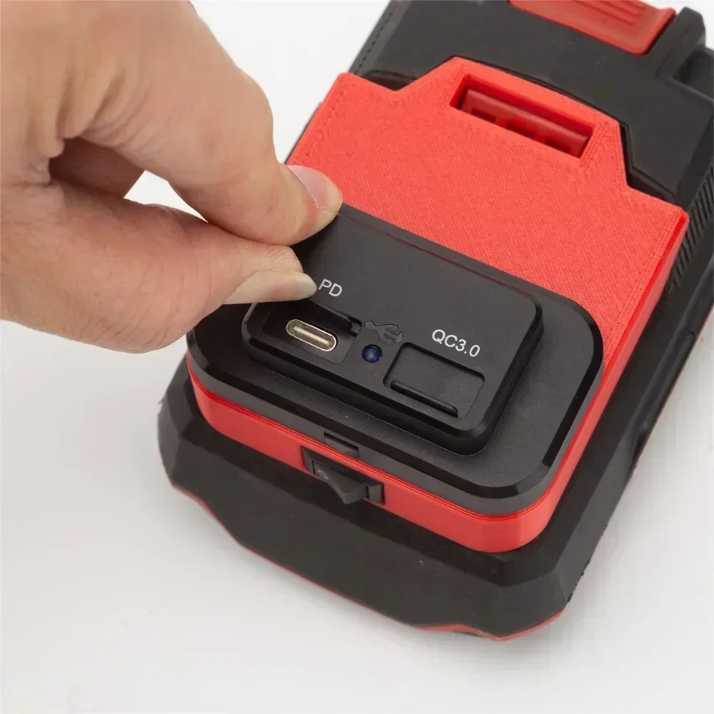 Fast Charging For Parkside X20V Team Lithium Battery Conversion Power Bank with 1 USB and 1 Type-C Interface for Mobile Phone