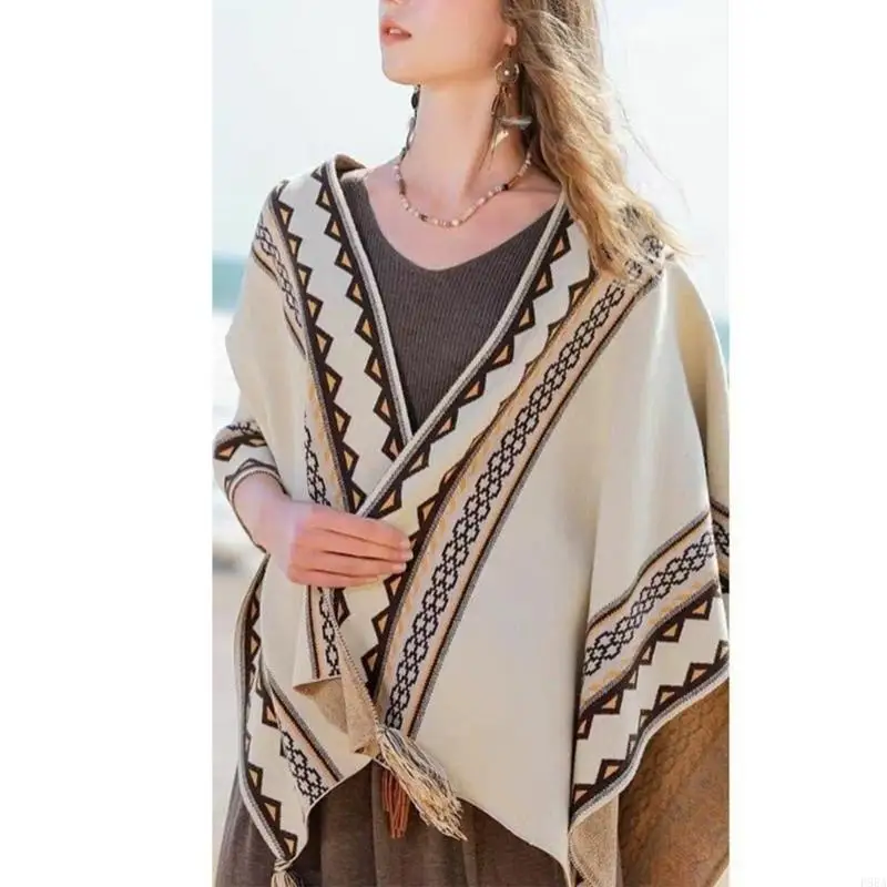 P88A Soft Polyester Long Shawl Ethnic Embroidery Shawl Elegant Women Shawl