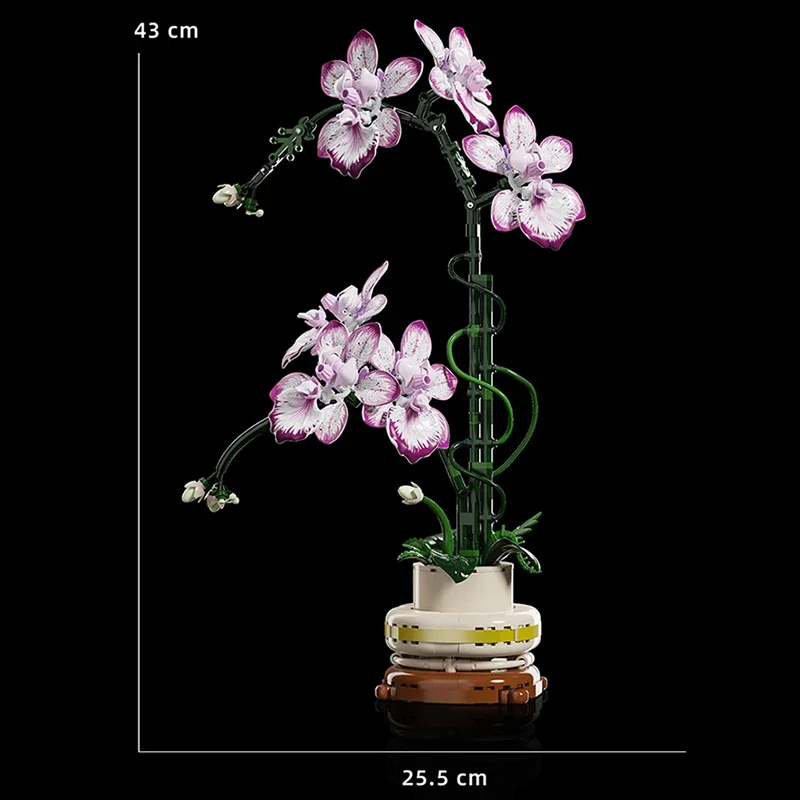 ต้นกล้วยไม้ออนซิเดียมประดิษฐ์ ของตกแต่งบ้าน ต้นกล้วยไม้ซิมบิเดียมในกระถาง ของขวัญวันวาเลนไทน์สำหรับผู้หญิง