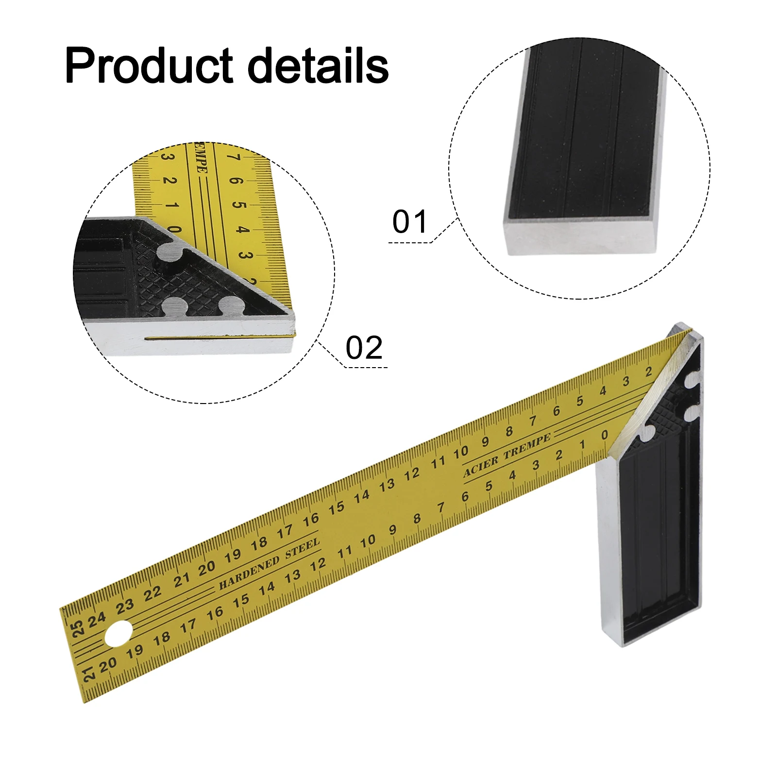

Угольник столярный 90 градусов для деревообработки, L-образный, из нержавеющей стали, высокоточный, практичный, высокого качества