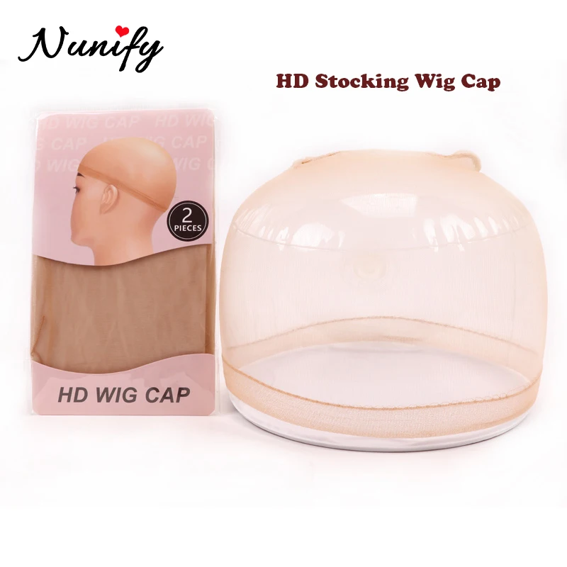 Personalized Your Own Brand For Hd Stocking Wig Cap 50/100Packs Custom Packaging For Hd Sheer Wig Cap Invisible Stocking Wig Cap