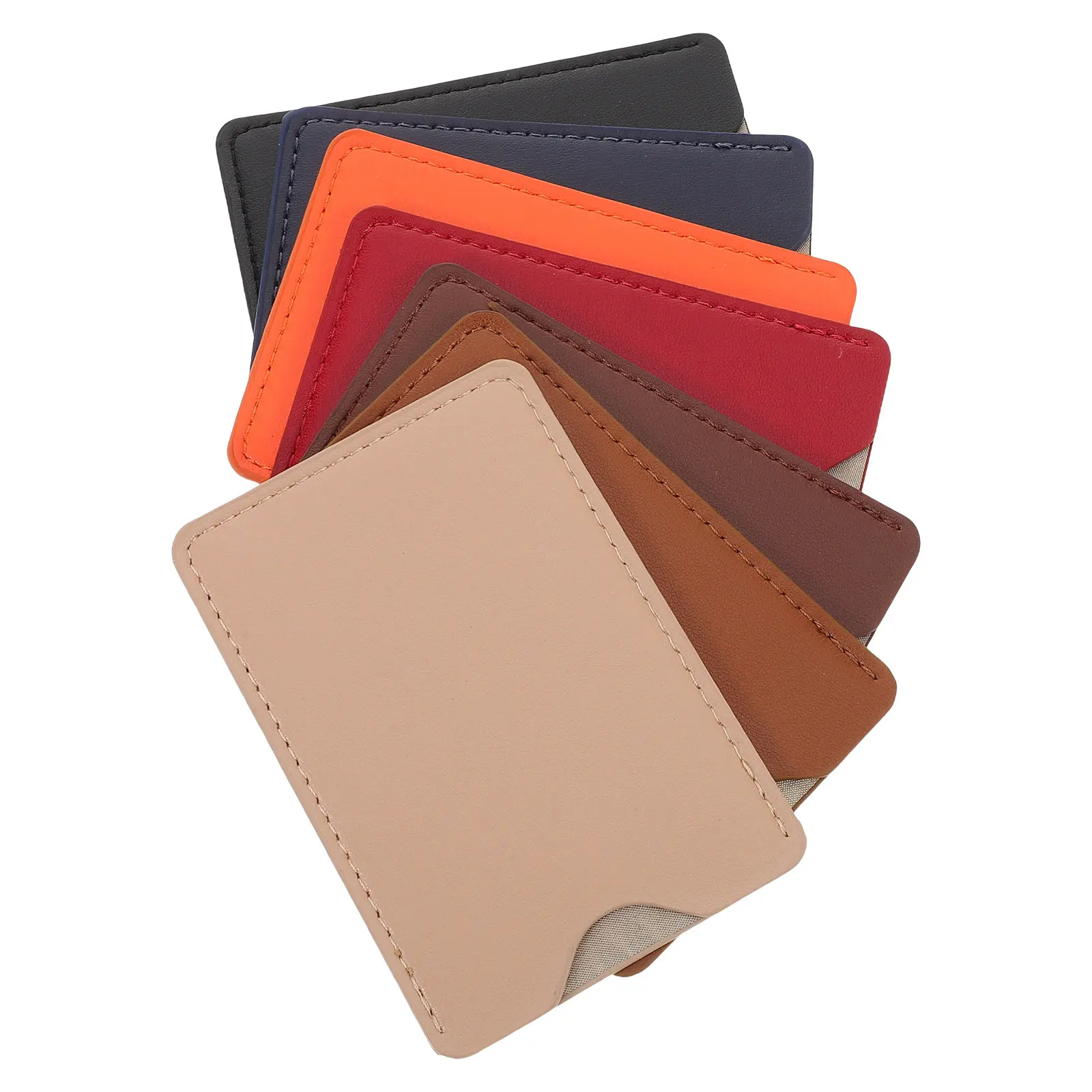 7Pcs PU Credit Card Protector Sleeve Anti-Theft Rfid Blocking Bank Card Holder Slim Wallet Storage Cover for Men Women