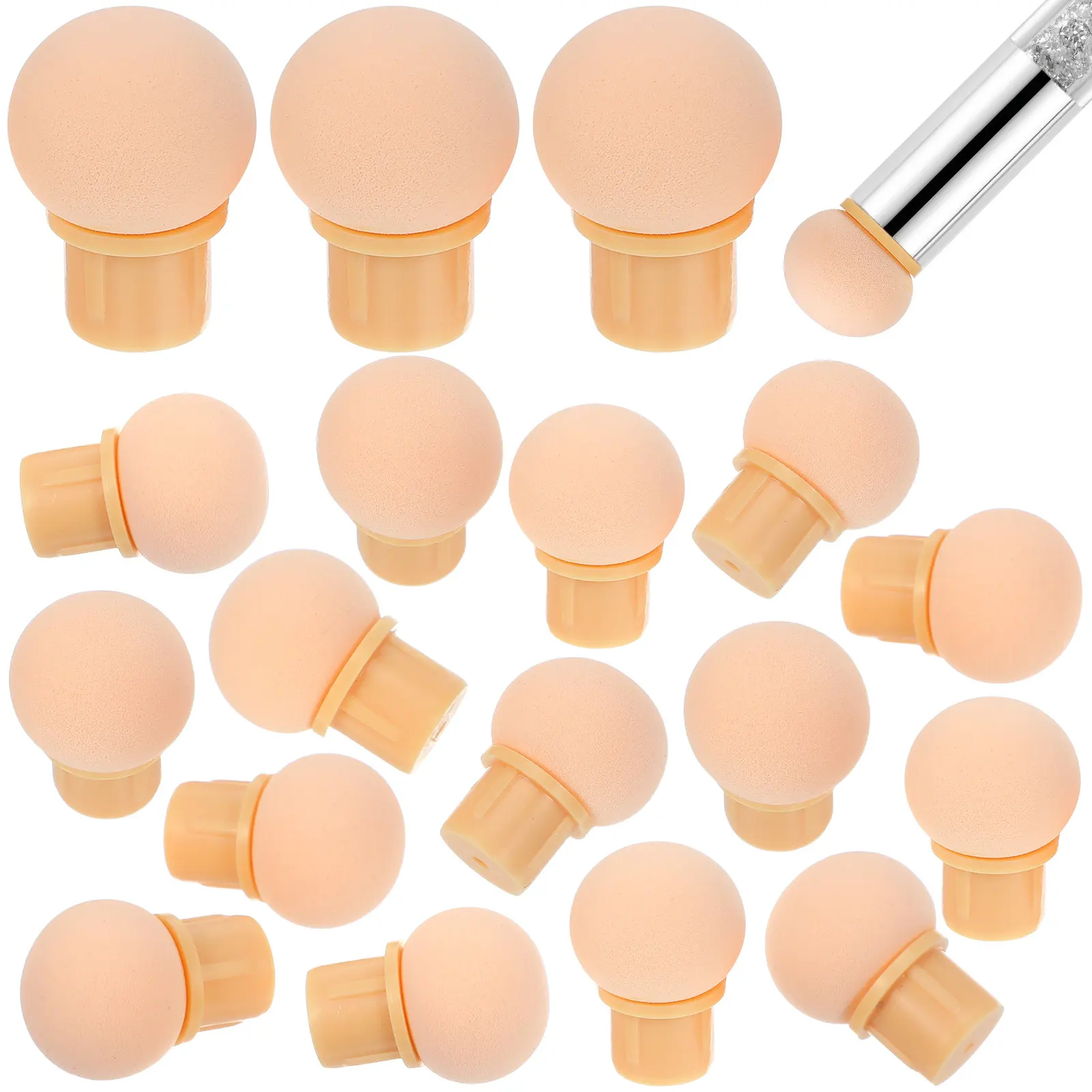 

30Pcs Nail Sponge Replacement Heads for Gradient Nail Art Pen Soft Reusable Ombre Shading Sponge Tips DIY Manicure Brush Pen