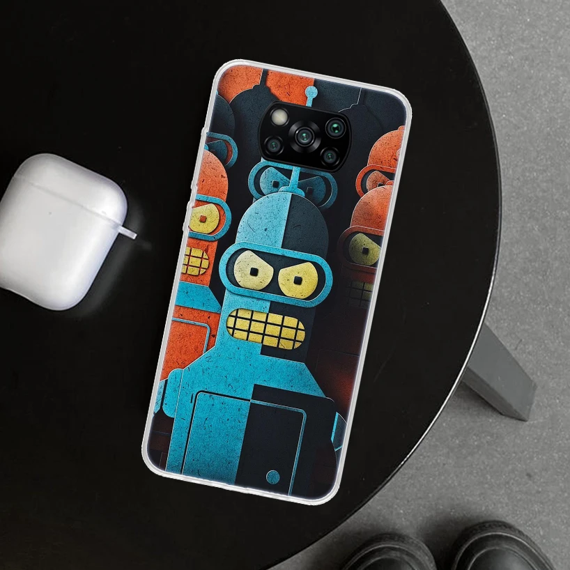 Cartoon F-Futuramas Phone Case Cover for Xiaomi Poco X6 X5 X4 X3 Nfc F6 Pro F5 F4 Gt F3 F2 F1 M5S M5 M4 M3 M2 Art Coque X5 X4 X3