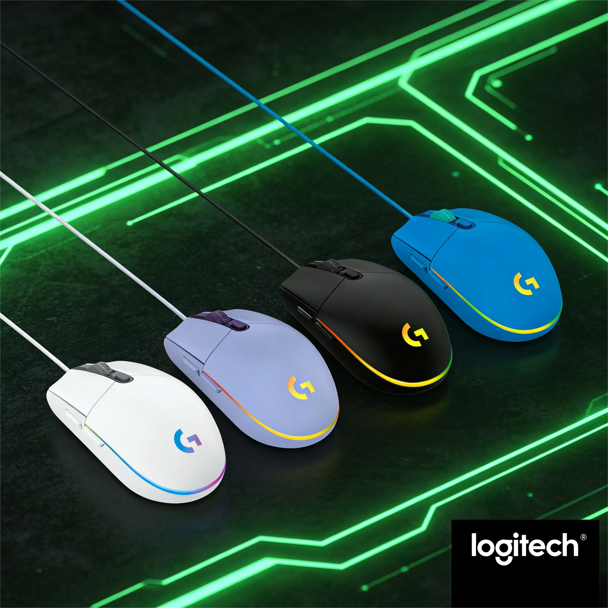 

Logitech G203 Wired Gaming Mouse, Custom Color Option, 6 Programmable Buttons, Lightweight & Sleek