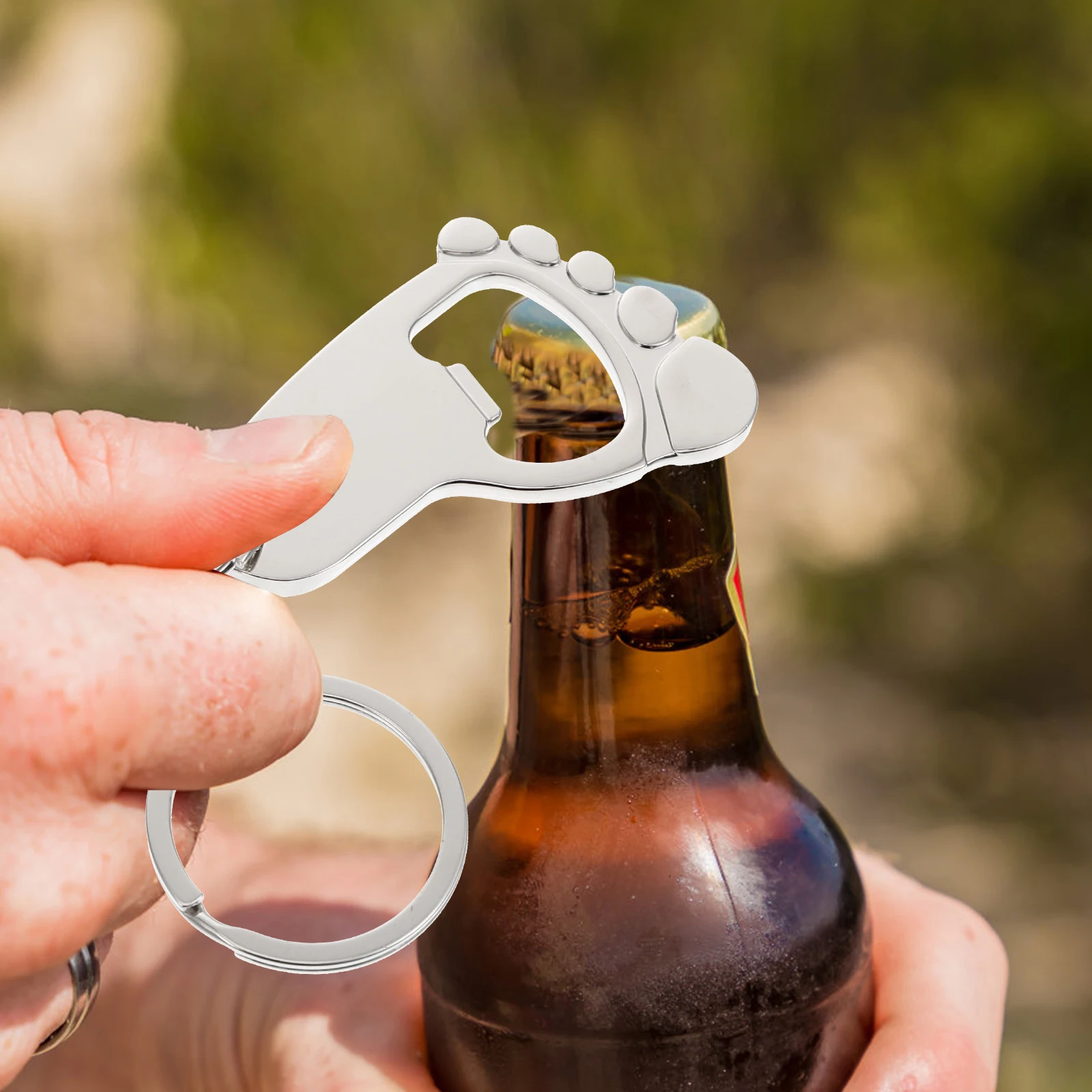 

4 Pcs Zinc Alloy Bottle Openers Portable Gifts Birthday Wedding Outdoor Use Beer Caps Kitchen Bar Tools