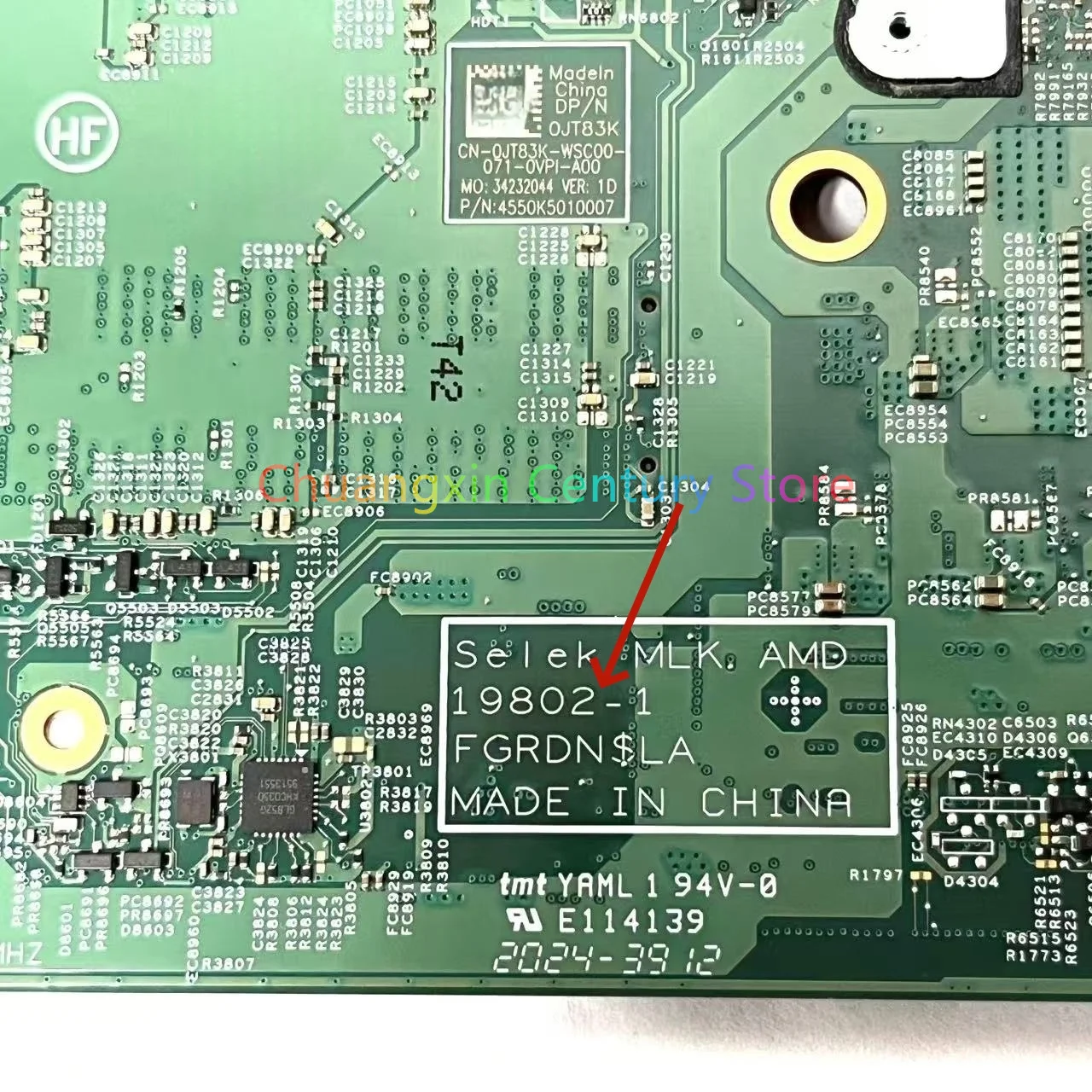 For DELL G5 SE 5505 Laptop motherboard 19802-1 with CPU R5-4600H R7-4800H R9-4900H GPU  6GB 100% Tested Fully Work