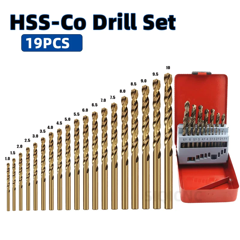 

Cobalt High Speed Steel Twist Drill Bit M35 Stainless Steel Tool Set Of Drills Accessories For Metal Stainless Steel Drilling