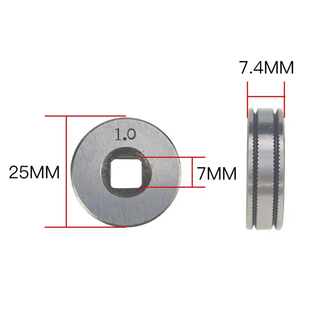 MIG Welding Feed Roller Wire Drive Wheel 0.6mm 0.8mm 1.0mm 25x7.4mm Knurl K Groove for Steel Aluminum Flux Cord Wire Welding