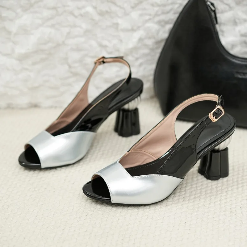Ladies Sexy High Heels2026summer New European Style Women Fish Mouth Thick Follow-up Shoe Fashionable Girl Formal Sandal Outside