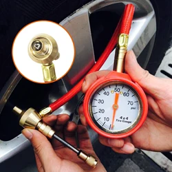 ATsafepro Tire Deflator Gauge 75Psi 2 in 1 Professional Offroad Accessories 4x4 Special Chuck Tyre Pressue Meter Jeep Car Gadget