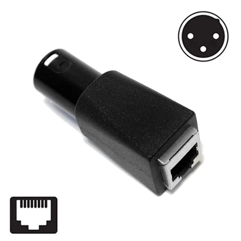 موصل AA84 DMX إلى RJ45 RJ45 إيثرنت إلى 3 Pin XLR DMX مجموعات محولات أنثى وذكر (3PIN 10 أزواج)