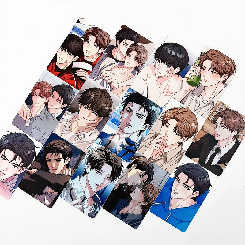 

﻿ Набор из 14 корейских LOMO-карточек по мотивам BL-вебтунов «Melting Point» — фотокарточки с персонажами аниме, идеальный подарок для фанатов