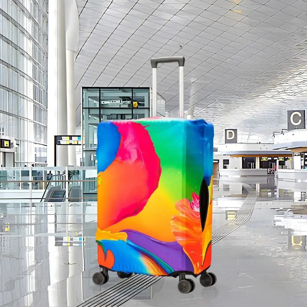 Polyester Colorful Graffiti Luggage Cover New Travel Accessories 20-29 Inch Elastic Baggage Cover Thicken Suitcase Case Cover