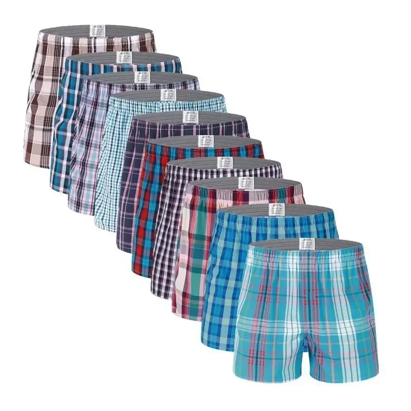 LEDDLY-Shorts Boxer de algodão para homens, roupas íntimas, boxers, calcinhas, macias, calças com seta, básicos clássicos, conforto masculino