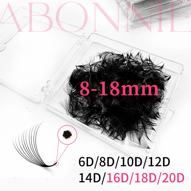 Abonnie 14d Premade Fan Pointy Base Pre-Bundled Fans Mega Set Volume Premade Eyelashes Extensions